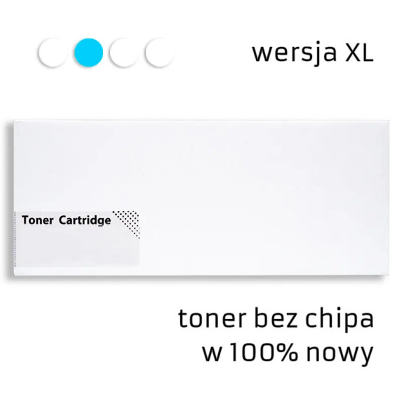 Zgodny z HP 415X W2031X toner cyan marki White Box brak chipa