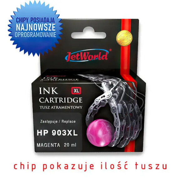 Zgodny z HP 903 XL T6M07AE tusz magenta marki JetWorld