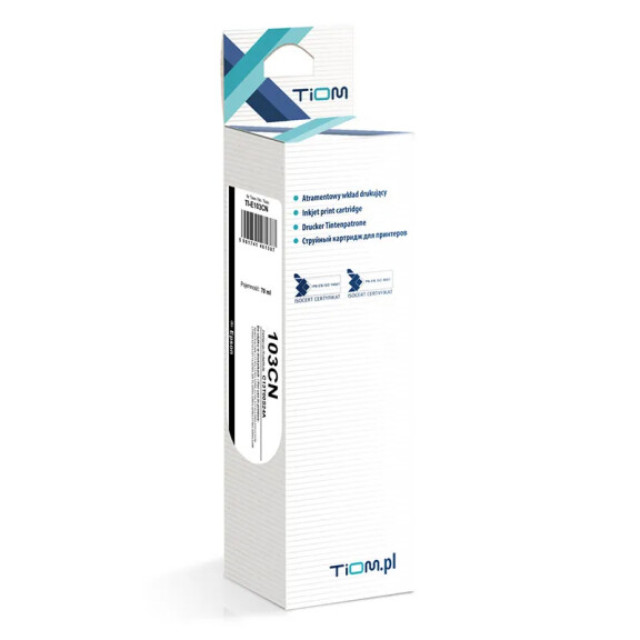Zgodny z Epson 103 C C13T00S24A tusz cyan marki TiOM