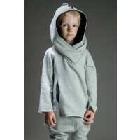 Bluza bokserska dziecięca szara z czernią