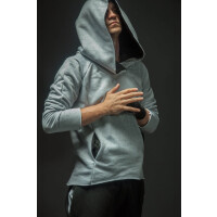 Bluza bokserska męska szara z czernią