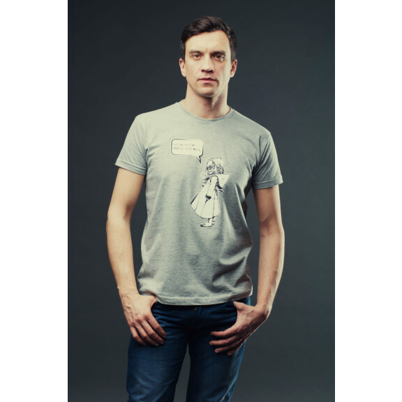 T-shirt MIASTO JEST MOJE męski szary