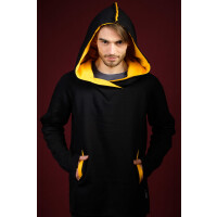 Bluza bokserska męska czarna z mandarynką
