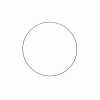 Złota, metalowa obręcz (koło, baza) do wianka, makramy 20 cm