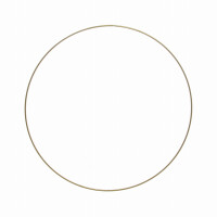 Złota, metalowa obręcz (koło, baza) do wianka, makramy 30 cm