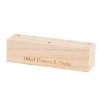 Drewniany stojak na kwiaty suszone - podstawka, wazon - średni