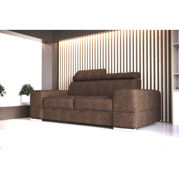 SKÓRA NATURALNA SOFA ROYAL II 225CM SKÓRA NATURALNA NUBUK N-2 (BRĄZ) - SZYBKA WYSYŁKA