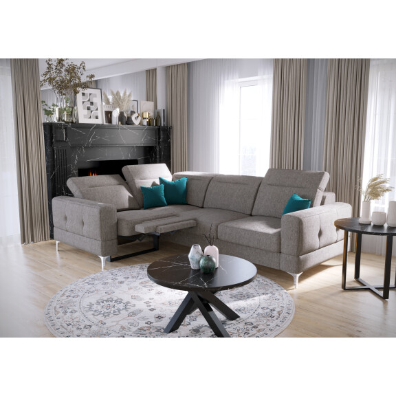 NAROŻNIK MALIBU RELAX Z FUNKCJĄ SPANIA 185x250 CM