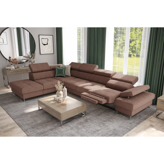 NAROŻNIK GALAXY RELAX Z FUNKCJĄ SPANIA 225X350 CM