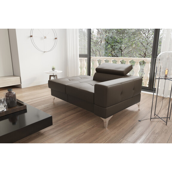 SOFA JEDNOOSOBOWA TOSCANIA I SZEZLONG 135 CM SKÓRA NATURALNA