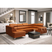 NAROŻNIK ORION MAX II Z FUNKCJĄ SPANIA 165X350X185 CM SKÓRA NATURALNA