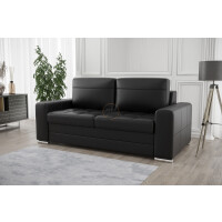 SOFA VERONA III 190 CM SKÓRA NATURALNA czarna- szybka wysyłka