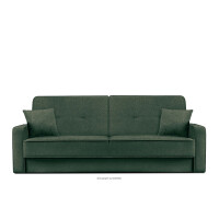 Rozkładana sofa do salonu w tkaninie plecionej morski/beżowy ORIO