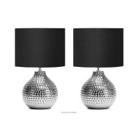 Elegancka lampka ze srebrną podstawą 2szt NIPER