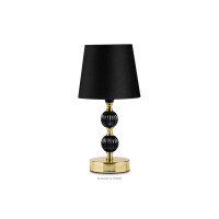 Elegancka lampa stołowa czarny/złoty VULGA