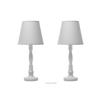 Lampka nocna szara 2szt GITTA
