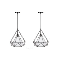 Lampa wisząca skandynawska czarny 2szt ACOS