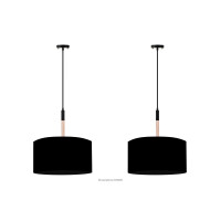 Lampa wisząca w stylu skandynawskim czarna 2szt PLISO