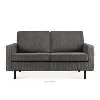 Sofa loftowa sztruks 2 osobowa szary INVIA