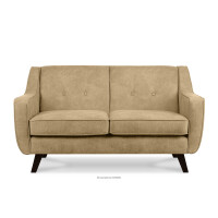 Sofa 2 loft w tkaninie skóropodobnej jasny beżowy TERSO