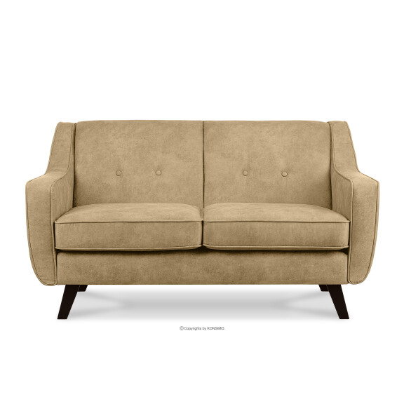 Sofa 2 loft w tkaninie skóropodobnej jasny beżowy TERSO