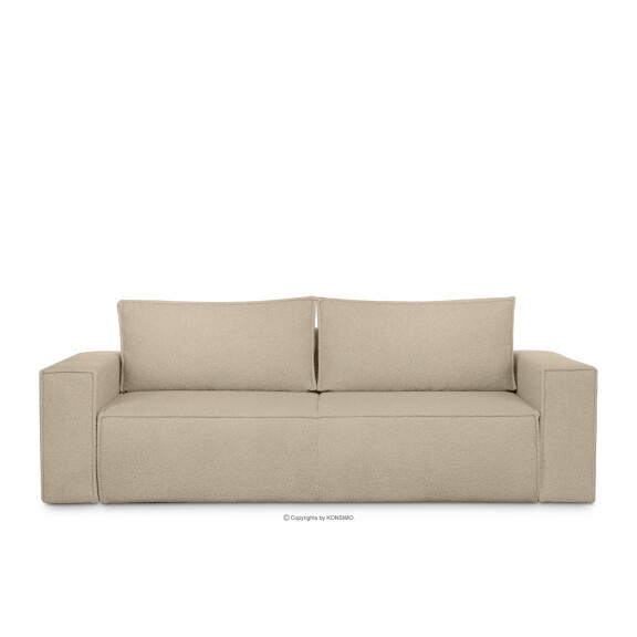 Sofa 3 boucle z funkcją spania jasny beżowy NAPI II