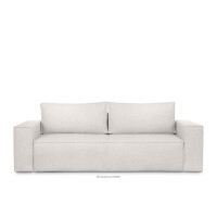 Sofa 3 boucle z funkcją spania biały NAPI II