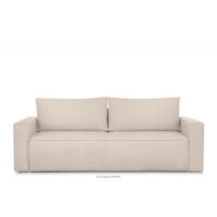 Sofa trzyosobowa boucle z funkcją spania kość słoniowa NAPI II