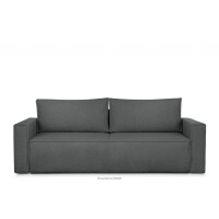 Sofa trzyosobowa boucle z funkcją spania grafitowy NAPI II