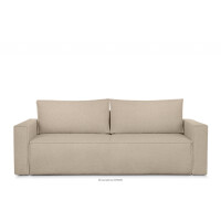 Sofa trzyosobowa boucle z funkcją spania jasny beżowy NAPI II