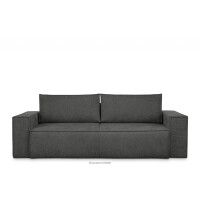 Sofa 3 w tkaninie plecionej z funkcją spania stalowy NAPI II