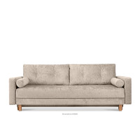 Sofa rozkładana z pikowaniem ciemny beżowy ERISO