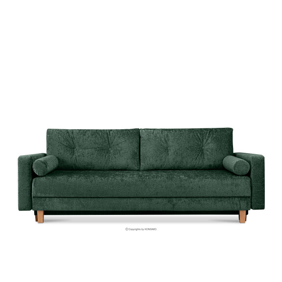 Sofa rozkładana z pikowaniem zielony ERISO