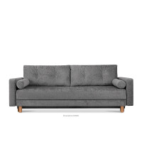 Sofa rozkładana z pikowaniem stalowy ERISO