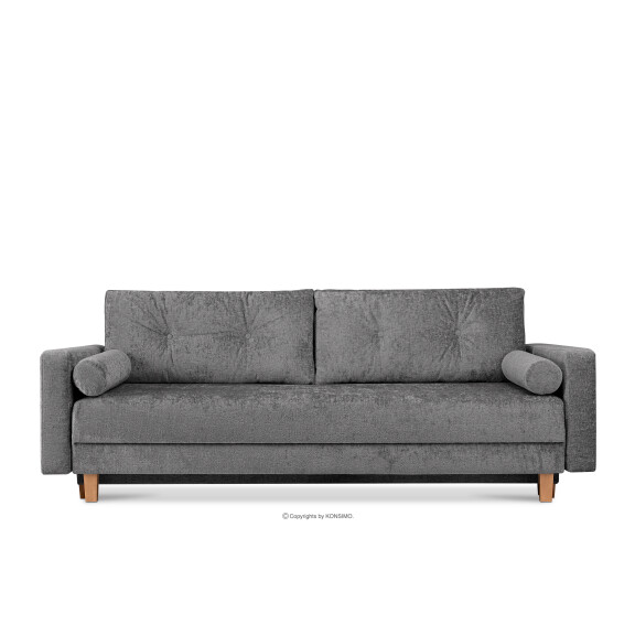 Sofa rozkładana z pikowaniem stalowy ERISO