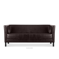 Sofa 3 osobowa do gabinetu ciemny brązowy ESPECTO