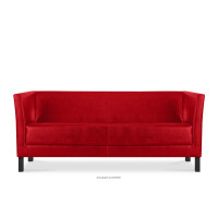 Sofa 3 osobowa do gabinetu czerwony ESPECTO