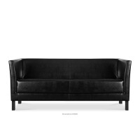 Sofa 3 osobowa do gabinetu czarna ESPECTO