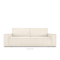 Sofa rozkładana 3 osobowa z pojemnikiem na pościel ecru NAPI