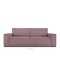 Sofa rozkładana 3 osobowa z pojemnikiem na pościel jasny fioletowy NAPI