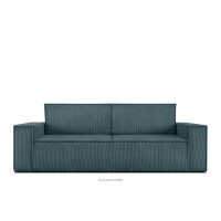 Sofa rozkładana 3 osobowa z pojemnikiem na pościel niebieski NAPI