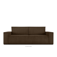 Sofa rozkładana 3 osobowa z pojemnikiem na pościel ciemny brązowy NAPI