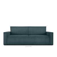 Sofa 3 rozkładana sztruks niebieski NAPI