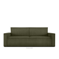 Sofa 3 rozkładana sztruks oliwkowy NAPI