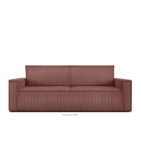 Sofa 3 rozkładana sztruks różowy NAPI