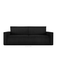Sofa 3 rozkładana sztruks czarny NAPI