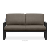 Sofa na ogród ze stali w stylu loft czarny FRENA