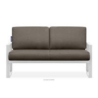 Sofa na taras ze stali w stylu loft biały FRENA
