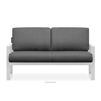 Sofa ogrodowa ze stali w stylu industrialnym biały FRENA