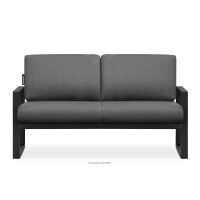 Sofa 2 na taras ze stali w stylu industrialnym czarny FRENA